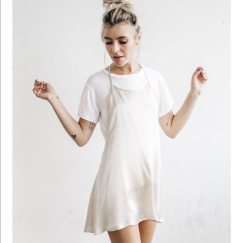 COPY - Joah Brown 💯 champagne silk tank dress